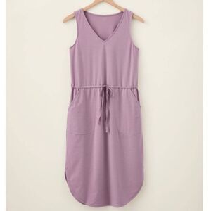 Garnet Hill Recycled Easy Knit Tank Dress in Lavender Purple Size Small